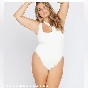 L*Space Ribbed Phoebe One Piece Swimsuit Textured NWT XL